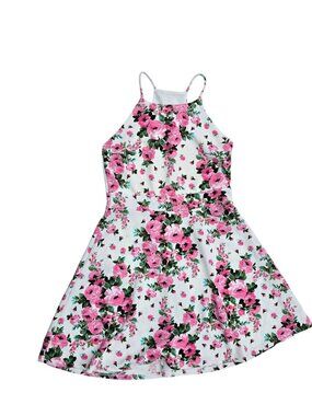 Floral Halter Sleeveless Fit & Flare Dress By Grateful Hearts XL